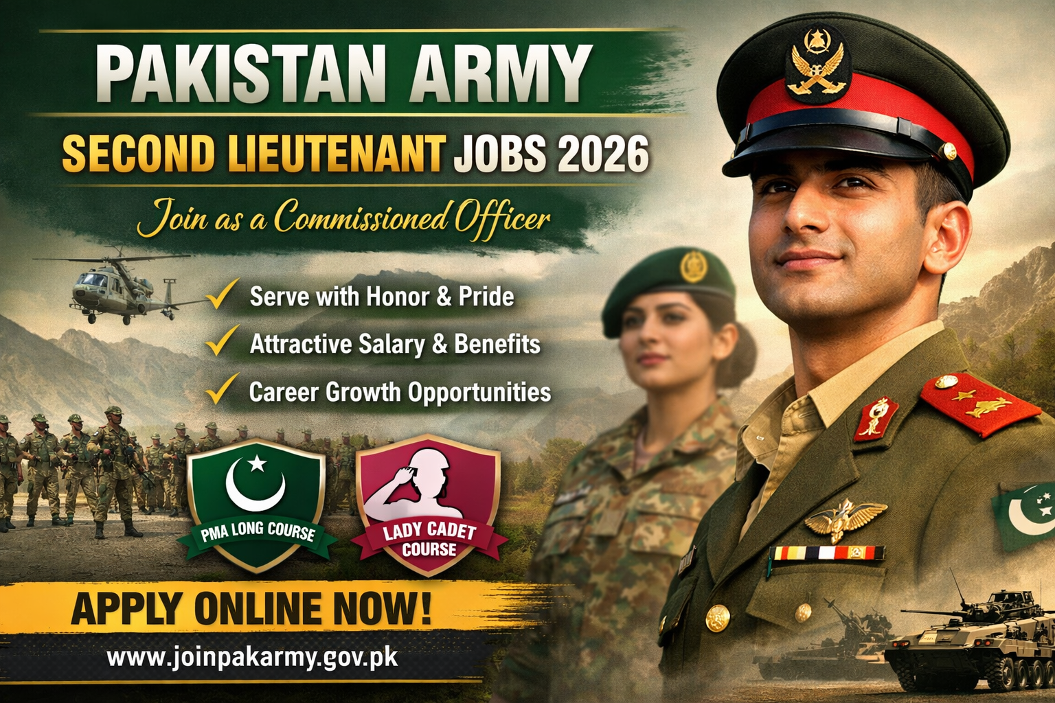 Pakistan Army Second Lieutenant Jobs 2026 Join Latest opportunity