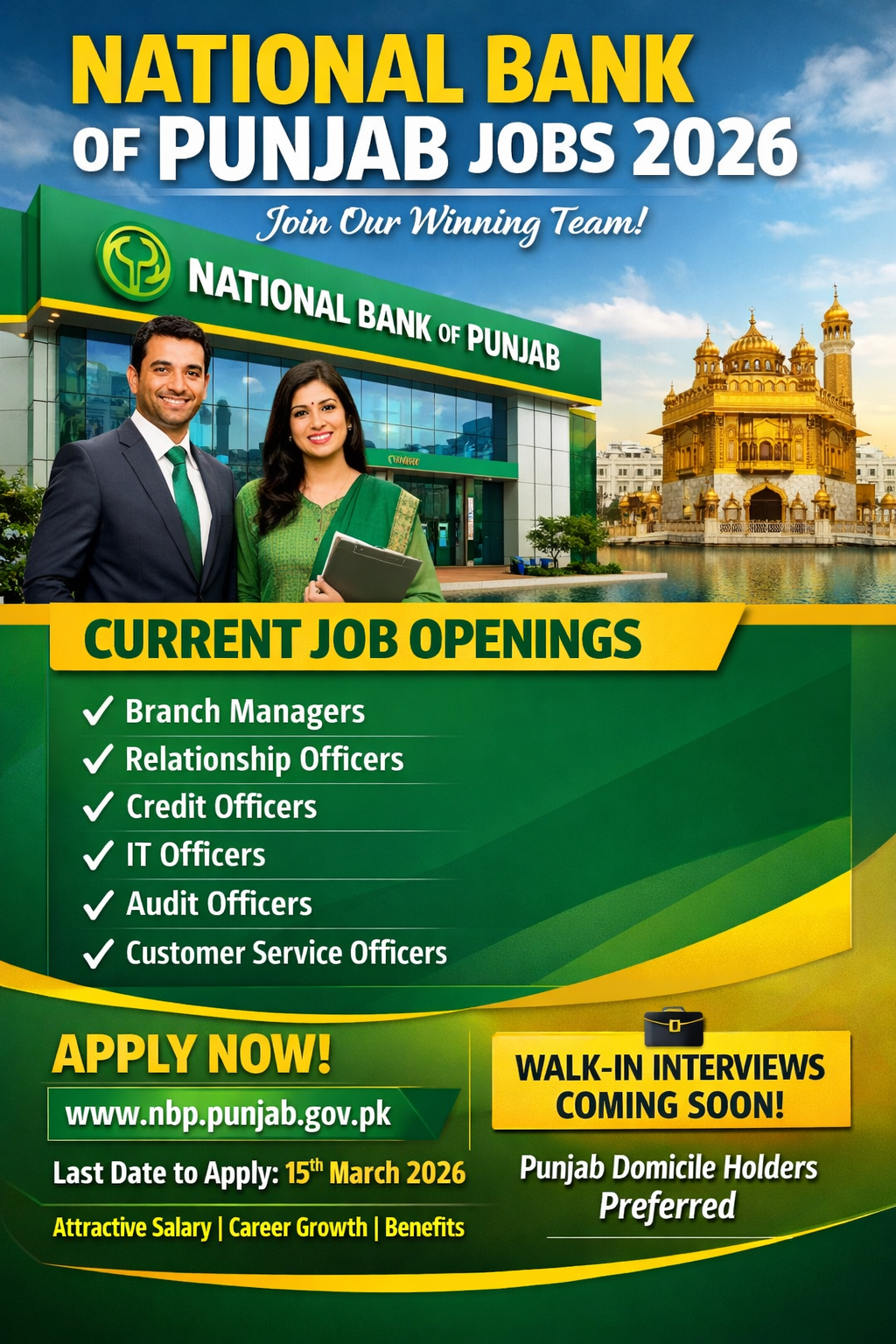 National Bank of Punjab Jobs 2026 – Latest Career Opportunities, Eligibility & Online Apply