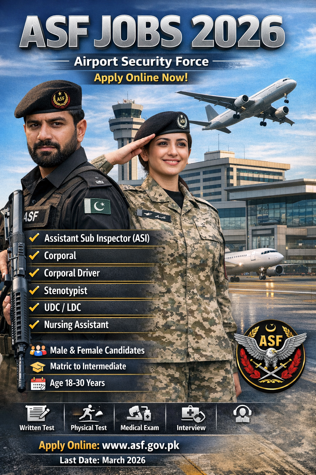 ASF (Airport Security Force) Jobs 2026 latest opportunity