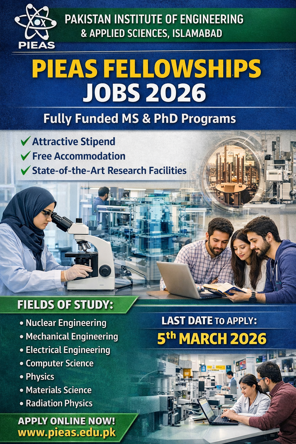 PIEAS Fellowships Jobs 2026 Latest opportunity
