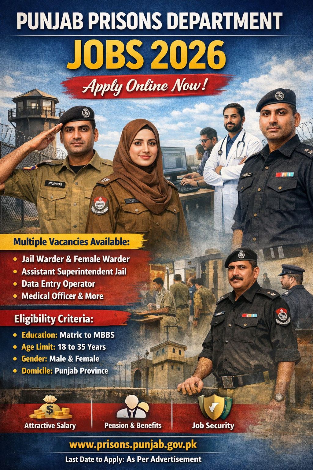 Punjab Prisons Department Jobs 2026 Latest opportunity