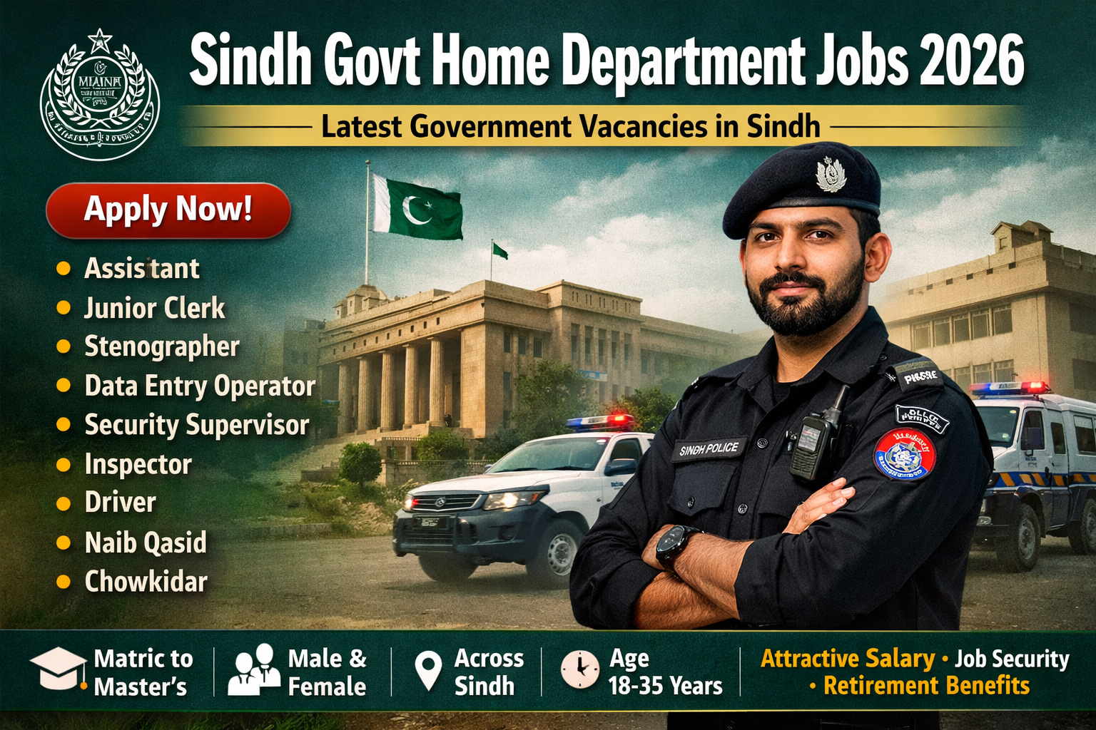 Sindh Govt Home Department Jobs 2026 – Latest Opportunity