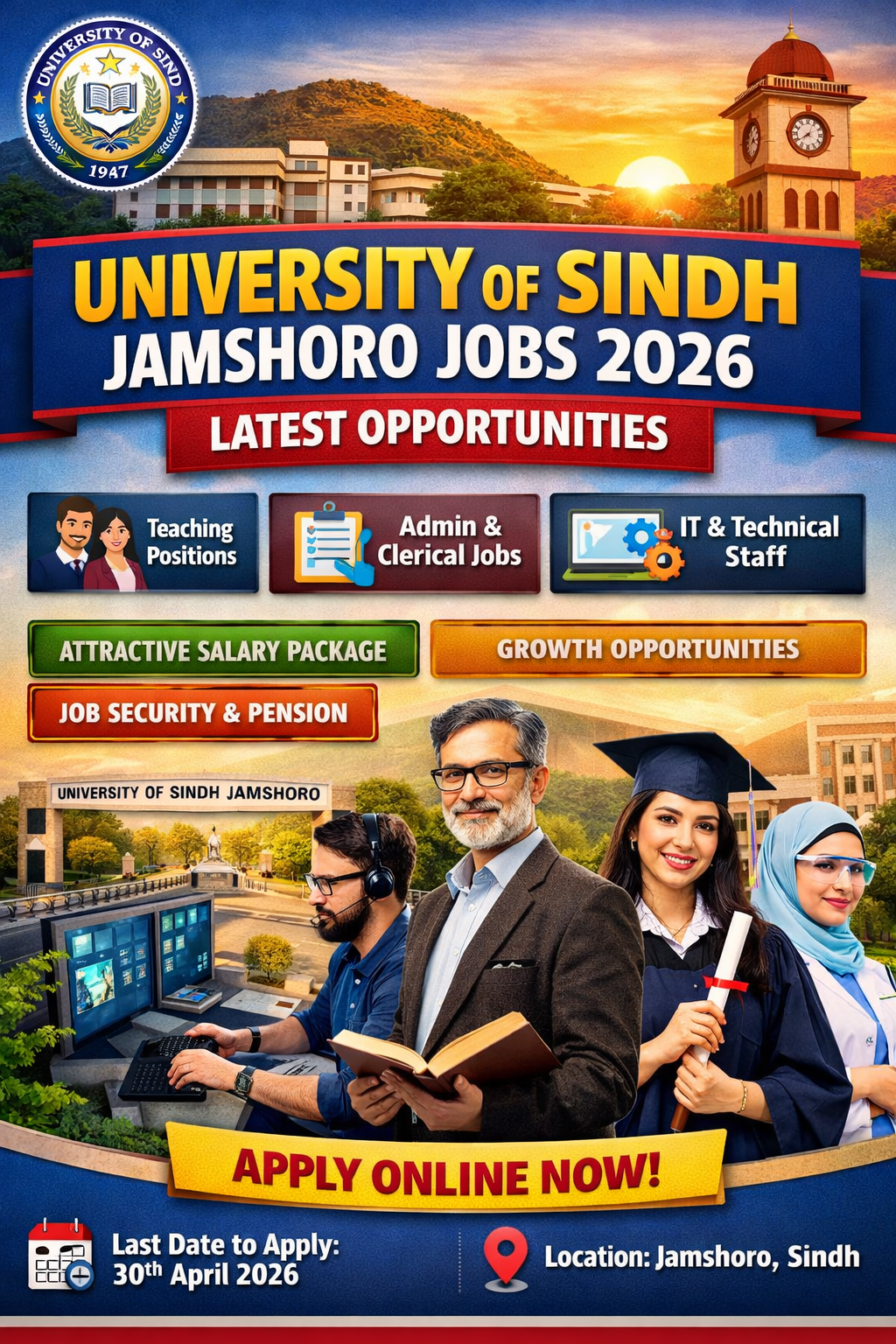 University of Sindh Jamshoro Jobs 2026 latest opportunity