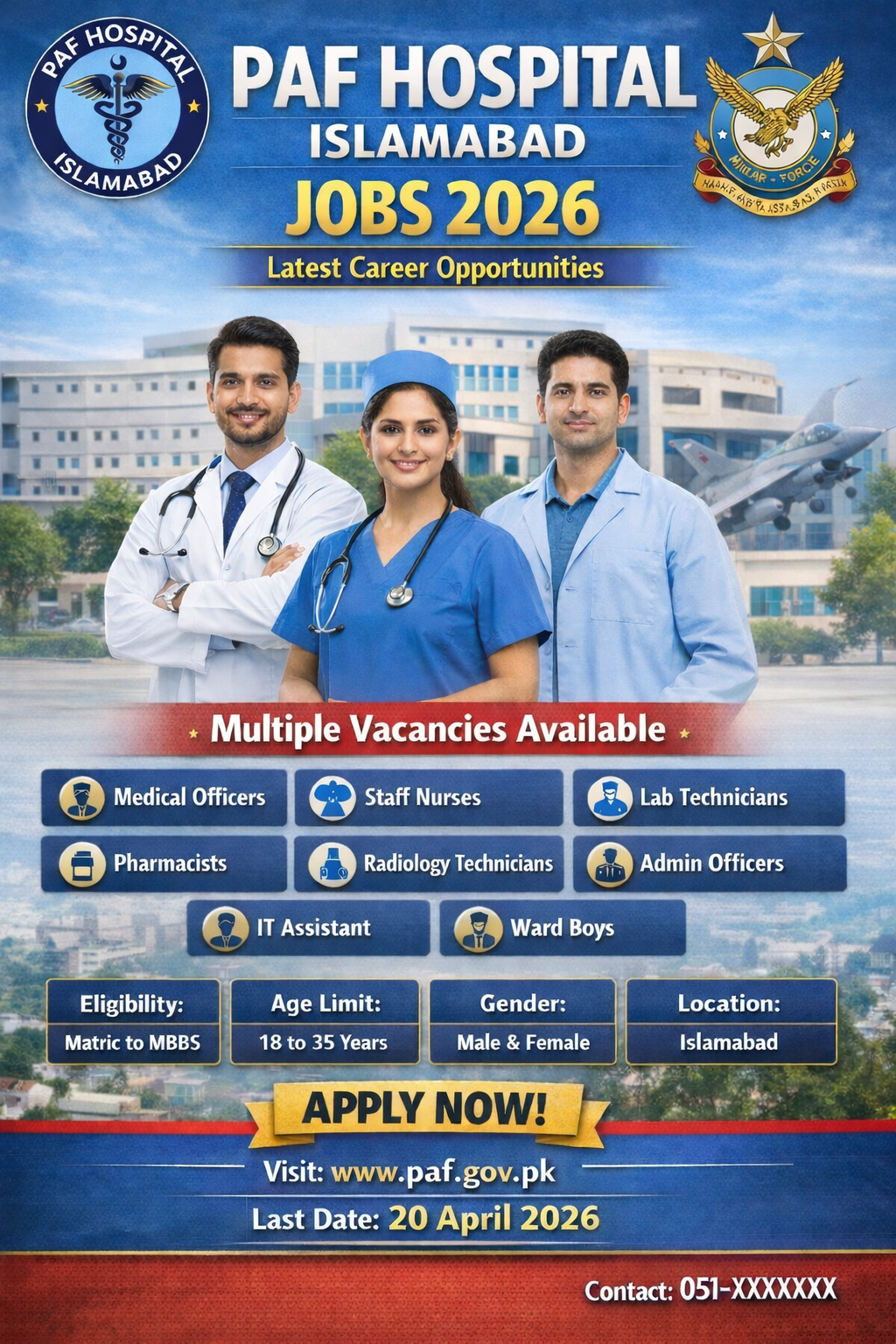 PAF Hospital Islamabad Jobs 2026 Latest opportunity
