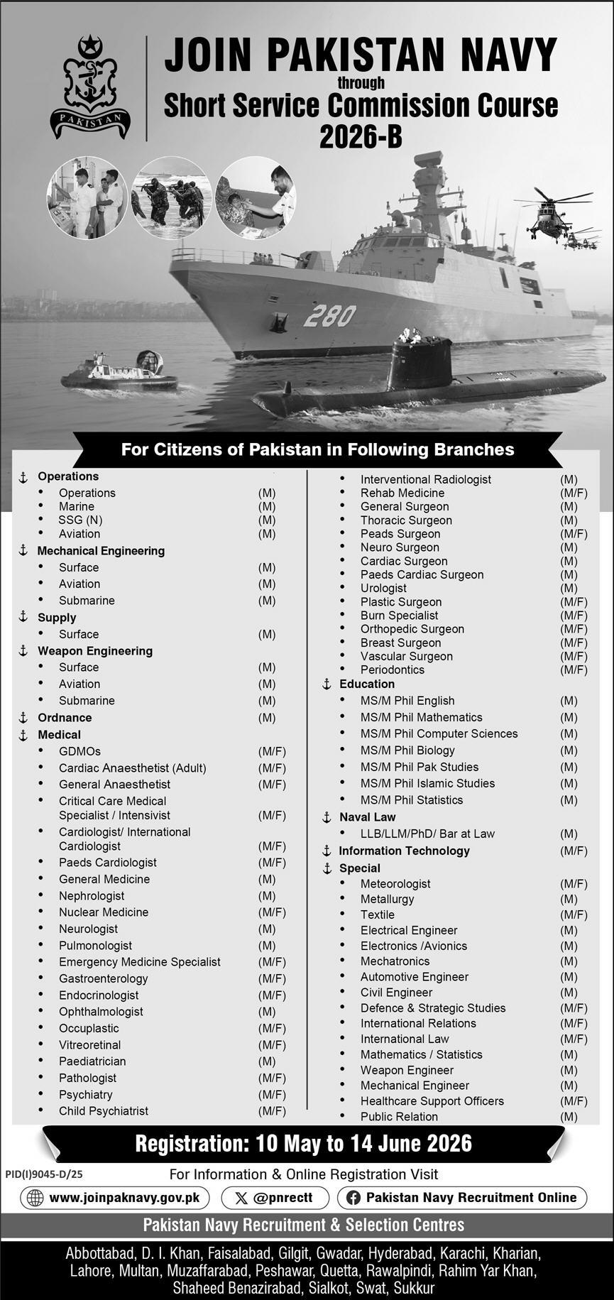 Join Pak Navy SSC Jobs 2026